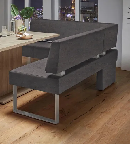 Eckbank HOME AFFAIRE "Rab", schwarz - Bestseller Eckbank, ideal für Wohn- und Essbereich. Mit gepolsterter Rücken- und Sitzfläche bietet sie besonderen Komfort und vielseitige Nutzungsmöglichkeiten.