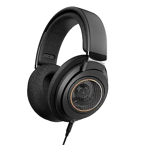 Philips SHP9600 Over-Ear Kopfhörer - Kopfhörer mit 50 mm Treibern für kraftvollen Sound und hervorragende Geräuschisolierung. Ideal für Laptop, Tablet und Smartphone, bieten sie höchsten Komfort dank Memory-Schaum-Ohrmuscheln.