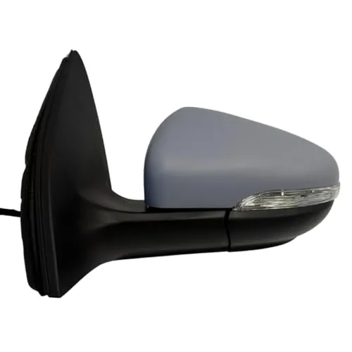 Spieg Außenspiegel Links für Volkswagen Golf 6 2008-2012 Manuell Einklappbar, Elektrisch Verstellbar, Beheizt, Mit Blinklicht, Grundiert, 6 PIN (Fahrerseite)
