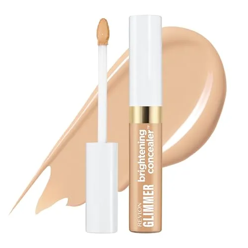 Revlon Glimmer Brightening Concealer, Anti-Concealer, leichte Abdeckung, Vitamin C, Koffein und Steviosid, ohne Übertragung, 24 Stunden Halt, 135 ml, 9 ml