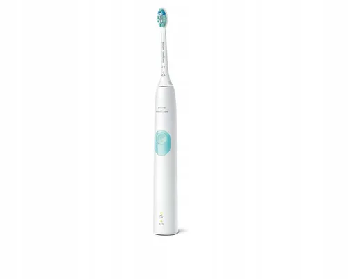 PHILIPS Sonicare HX6807/51 ProtectiveClean 4300 - Elektrische Zahnbürste in Weiß Mint, sanfte Schalltechnologie für optimale Zahnpflege
