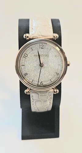 Swarovski Crystalline Wonder Damenuhr - Armbanduhren für Damen, elegante Uhr mit 1.000 Swarovski Kristallen, wasserdicht bis 50 m und verstellbarem italienischem Kalbslederarmband