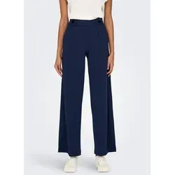 JdY Damen Jdygeggo New Long Pant Jrs Noos Hose, Black Iris mit eleganten Details - Damen-Hosen mit seitlichen Eingrifftaschen und stylischen schwarzen Knöpfen für einen modernen Look.