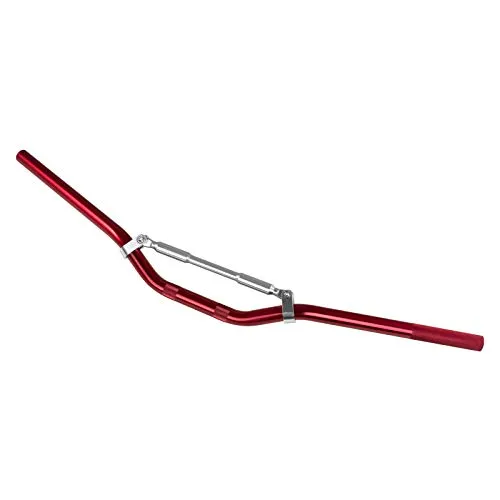 Aluminium Lenker Motorrad Roller Cross Enduro Hoehe Falte Durchmesser 22 mm Rot
