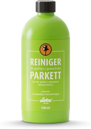 LOBA Parkettreiniger Konzentrat 500 ml für geölte & gewachste Böden – pH-neutral, schlierenfrei & biologisch abbaubar | Holzpflege für nachhaltige Parkett-Pflege (bis zu 50L)