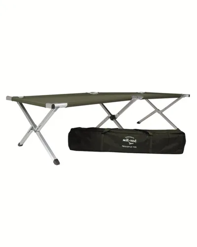 US Feldbett - Klappbares Gästebett für Camping - Camping-Möbel, klappbar und aus leichtem Aluminium, perfekt für unterwegs oder als zusätzliches Gästebett.