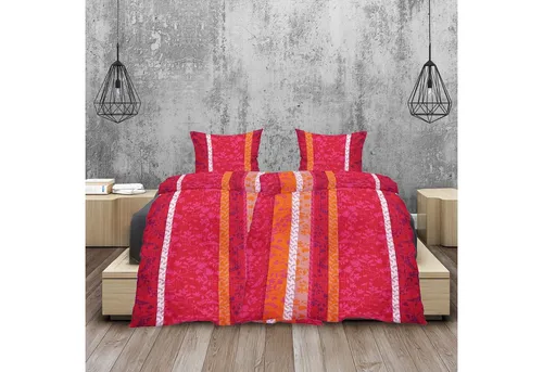 Casa Colori Bettwäsche Seersucker 135x200 cm – 4-teilig in Rosa Pink - Stilvolle 4-teilige Bettgarnitur aus 100% Baumwolle im modernen Seersucker-Design. Mit praktischem Reißverschluss und waschbar bis 60 Grad, ideal für gemütliche Nächte.