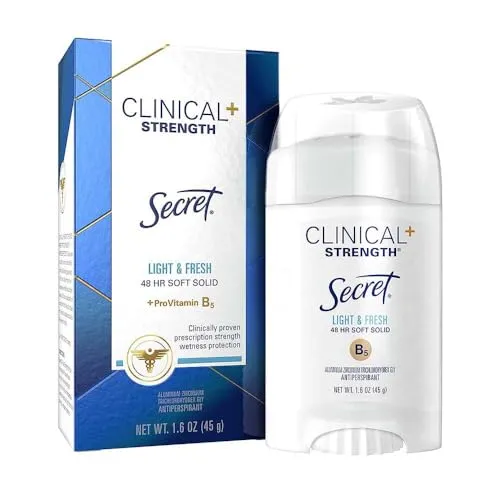 Secret Clinical Strength Anti-Transpirant Deodorant Soft Solid, Light & Fresh Duft, 60 oz (2 Stück)