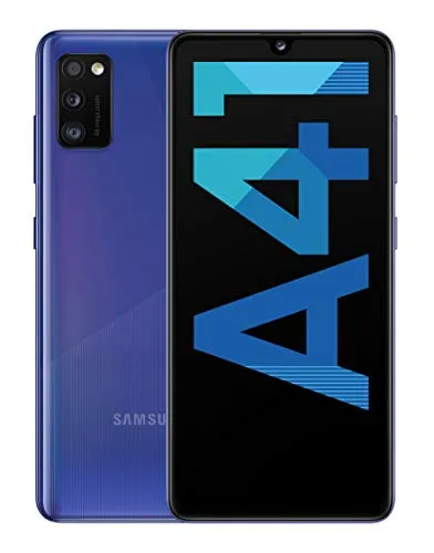 Samsung Galaxy A41 Smartphone Blau - 64GB Dual-SIM - Simlockfreies Handy mit 6,1" Super AMOLED Display und 48MP Triple-Kamera, ideal für Fotos und Videos. Erweiterbarer Speicher bis 512GB und lange Akkulaufzeit.