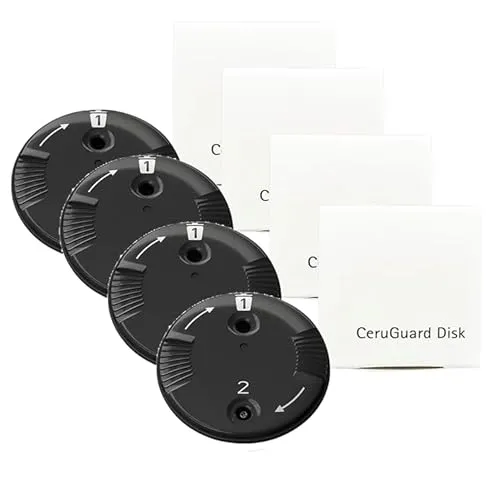4x DIREKT CeruShield Disk (32 Filter - 4er Pack) | Cerumenfilter | Hörgerätefilter | Spender mit 8 Filtern | CeruGuard wie Phonak CeruShield | für Audeo Marvel, Paradise, Lumity