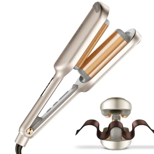 TYMO ROVY Welleneisen für große Locken – 32mm - Erstellen Sie mühelos beeindruckende Beach Waves mit dem TYMO ROVY Welleneisen. Das 3-Fässer Design sorgt für schnelles Styling, während die 5 Temperaturstufen für jeden Haartyp geeignet sind. Genießen Sie voluminöse Wellen ohne Frizz!