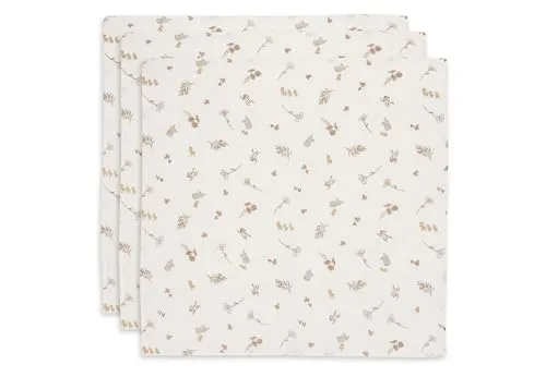 Jollein Musselin Tuch Baby - Riverside - 3er Pack - 70x70cm - 100% Baumwolle - Spucktücher Baby - Oeko-TEX Zertifiziert