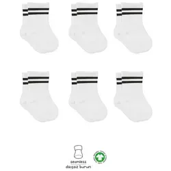bistyle Socken für Babys Neugeborene Babysocken Jungen Mädchen Kurzsocken (Set, 6-Paar, 6er-Pack) gerippt Bio-Baumwolle GOTS zertifiziert 0-6 Monate bis 2-3 Jahre schwarz|weiß 12-24 Monate (22-24)