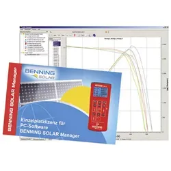 Benning 050423 SOLAR Manager Software 1St. - Protokollsoftware für die Auswertung von Photovoltaik-Messdaten, ideal für effizientes Monitoring und Analyse von Solaranlagen.