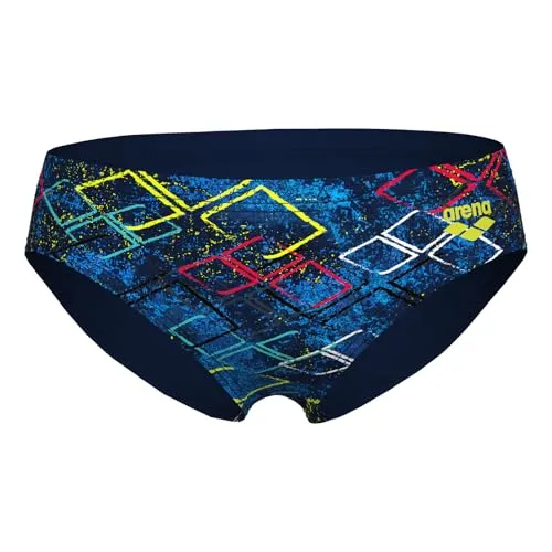 ARENA Jungen Badehose Daly Swim Briefs - Navy, Größe: 164 - Badehose für Jungen mit gefüttertem Frontbereich und innenliegendem Zugband. Elastisch, bequem und schnelltrocknend – ideal für den Spaß im Schwimmbad!