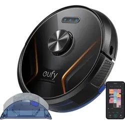 Eufy RoboVac X8 Hybrid EU Roboterstaubsauger - Saugroboter mit 180 m2 Reinigungsleistung, Twin-Turbine-Technologie für optimale Tierhaaraufnahme und intelligenter Laser-Navigation für präzises Wischen.