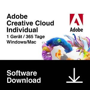 Adobe ESD Creative Cloud für Einzelpersonen - Vollversion (Download) - Anwenderprogramme für Bildbearbeitung, Videoproduktion und Grafikdesign. Inklusive Lizenz für 2 Geräte und 365 Tage Updates für aktuelle Software.