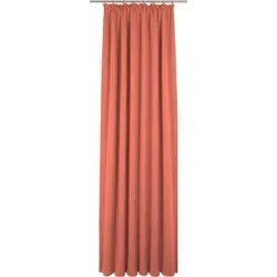 Adam Vorhang Uni Collection light (1 St), Kräuselband, blickdicht, aus 100% Bio-Baumwolle orange 145 cm x 225 cm