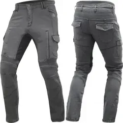 Trilobite Acid Scrambler Jeans Grau Gr. 42/32 - Hochwertige Motorradhose mit Aramid®-Verstärkungen an kritischen Stellen. CE-zertifizierte Protektoren sorgen für zuverlässigen Schutz, während Belüftungsreißverschlüsse und Stretch-Einsätze für Komfort und Bewegungsfreiheit im Fahrbetrieb stehen.