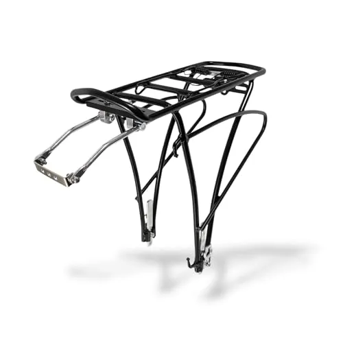 Red Loon Alu Hinterrrad Gepäckträger | Verstellbar für 24-28" Fahrräder - Gepäckträger für 24-28" Fahrräder, bis 25 kg belastbar, mit Federklappe für schnelles Fixieren und Halterung für Beleuchtung – ideal für jede Fahrradtour.