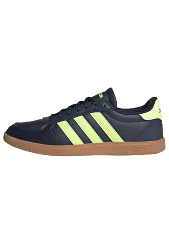 adidas Women's Breaknet Sleek Schuh - Legend Ink/Hi-Res Yellow/Gum 42 2/3 - Damen-Sneaker mit regulärer Passform, aus Synthetikleder und Textilfutter, ideal für täglichen Komfort und stylisches Auftreten.