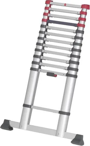 Hailo T80 FLEXLINE 7113-131 - Aluminium Teleskopleiter, maximale Arbeitshöhe 4,5m, sicher und platzsparend für vielseitige Anwendungen