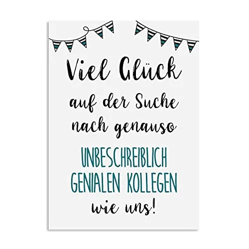 Postkarte Kollegen Abschied Kollegen Geschenk Postkarte Sprüche Ruhestand Karte (Jobwechsel)