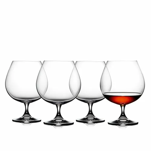 Lyngby Glas Cognacglas Juvel 4er Set - Elegante Kristallgläser mit 690 ml Volumen, perfekt für stilvolle Anlässe und Genussmomente.