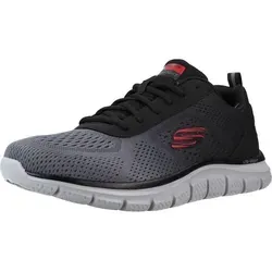 Skechers Herren Track Ripkent Sneaker - Black Mesh Charcoal Trim, 44 EU - Herren-Sneaker aus atmungsaktivem Mesh, ideal für Komfort und Unterstützung bei jedem Schritt.