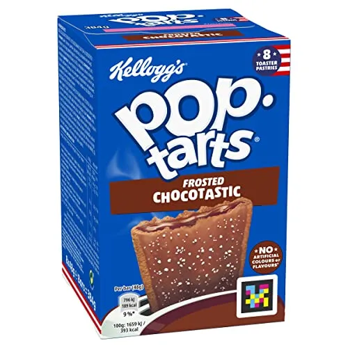 Kellogg's Pop Tarts Frosted Chocotastic (8 Stk.) – süßer Snack für den Toaster – gefüllte Mini Cakes mit leckerem Schoko-Geschmack – heiß oder kalt ein Genuss