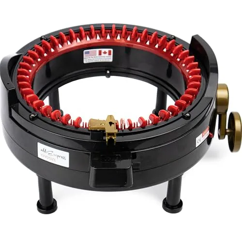 Addi Express-Kingsize 46 Nadeln Strickmaschine, Kunststoff, Schwarz/Rot/Gold, 26 x 15.5 x 25.5 cm