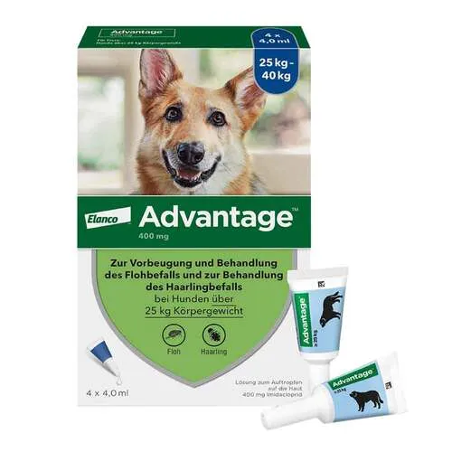 Advantage 400 für Hunde ab 25 kg Lösung 4 St