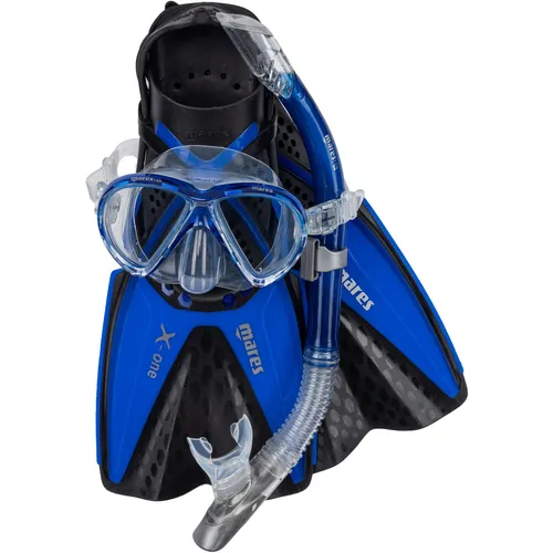 Mares Set X-ONE MAREA Schnorchelset Herren - Ausrüstung für Schnorcheln mit komfortabler Taucherbrille, weichem Silikon-Gesichtsteil und anpassbaren Schnallen für perfekten Sitz und Druckminderung.