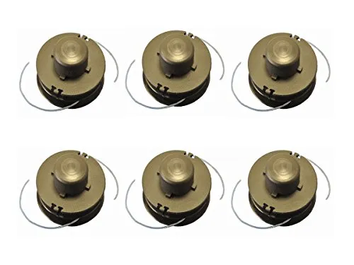 Baricus Ersatzspulen Nylonfäden 6er Pack für Akku-Rasentrimmer QV90162 - Rasentrimmerspulen, einfach zu montieren, ideal für Baricus Rasentrimmer QV90162 & mehr, sorgt für effizientes Trimmen und nachhaltige Verpackung.