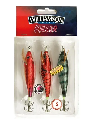 WILLIAMSON Killer Fish Kit - Tintenfisch-Köder 3er Set Gr. S Tintenfisch