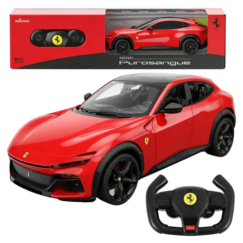Ferrari Purosangue RC Auto 1:24 Rastar Rot - Erleben Sie den Ferrari Purosangue im Maßstab 1:24 von Rastar! Dieses detailreiche, ferngesteuerte Modell vereint elegantes Design mit intuitiver Steuerung für stundenlangen Fahrspaß.