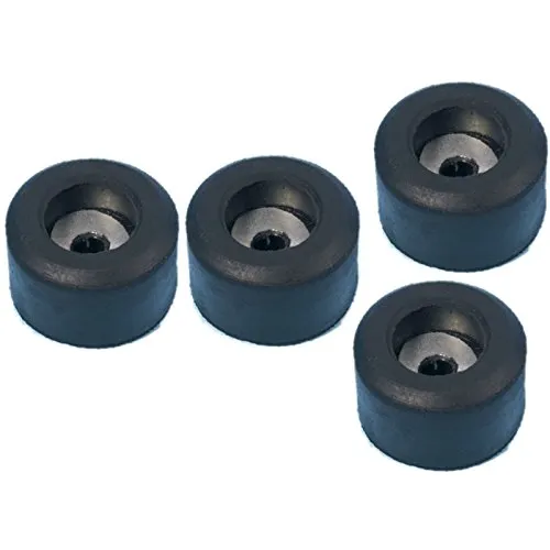 Adam Hall Hardware 4904 - 100er Set Gummifuß 25 x 15 mm schwarz im Beutel