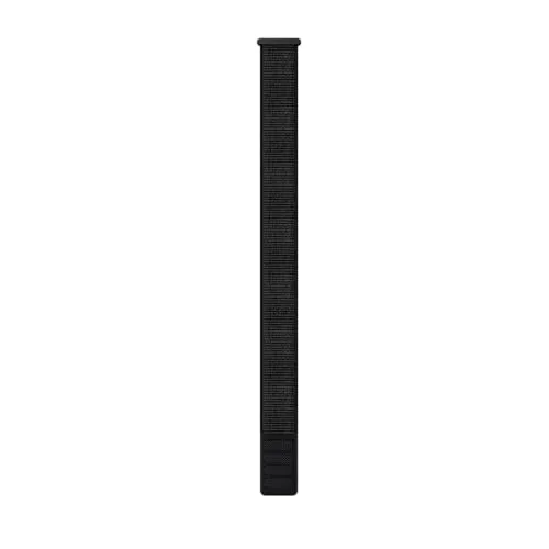 Garmin Ultrafit Nylon Armband - Flexibel und Atmungsaktiv für Optimalen Tragekomfort - Das UltraFit Nylon Armband ist in drei Größen erhältlich und passt sich dank des Klettverschlusses individuell an. Es ist leicht, atmungsaktiv und ideal für sportliche Aktivitäten, bietet Langlebigkeit und hohen Tragekomfort.