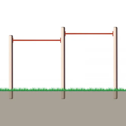 Gartenpirat Kletterstange Outdoor – Doppel Turnreck für Kinder - Schaukeln: Extrem stabile Kletterstange für draußen, ideal für Kinder von 3 bis 14 Jahren – robust, wetterfest und einfach aufzubauen.