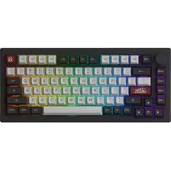 Akko 5075B Plus Dracula Castle Gasket Mechanische Tastatur ANSI 75% Layout RGB Gaming Tastatur Hotswap Taktile Schalter PBT-Tastenkappe NKRO - Grau