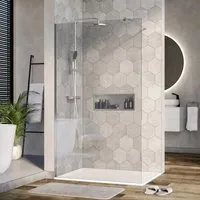 BERNSTEIN Duschwand EX101 - 80 x 200 cm Klarglas - Duschkabinen & -wände, hochwertige Nano ESG Echtglas-Duschabtrennung für ein elegantes und modernes Badezimmererlebnis.