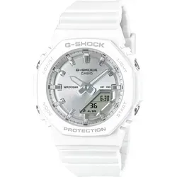 Casio GMA-P2100VA-7AER - Weiß/Silber - Chronograph mit Super Illuminator, ideal für Dunkelheit. Wasserdicht bis 20 Bar, perfekt für Abenteurer. 5 Tagesalarme und Weltzeitfunktion für maximale Flexibilität.