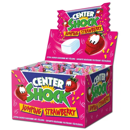 Center Shock Kaugummi Erdbeere 100 Stück (400 g)