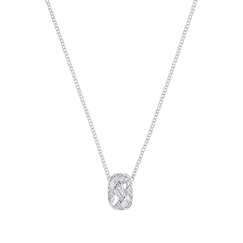 JOOP! Damenkette mit Zirkonia-Anhänger, Silber 925, 42+3 cm - Elegante JOOP! Kette aus Silber 925 mit funkelndem Zirkonia-Anhänger. Die 42+3 cm lange Kette bietet einen praktischen Karabinerverschluss und kommt in einer ansprechenden Geschenkverpackung – perfekt für besondere Anlässe!
