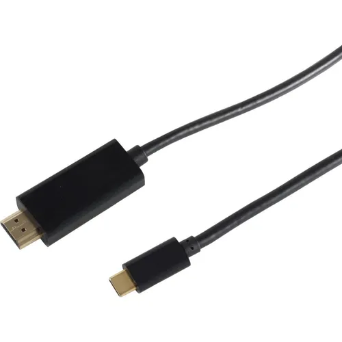 S-Conn HDMI (Typ A) - USB Typ C Kabel, 3 m - Multimedia Kabel für brillante Videoübertragung, ideal für den Anschluss von Laptops oder Smartphones an HDMI-Displays.