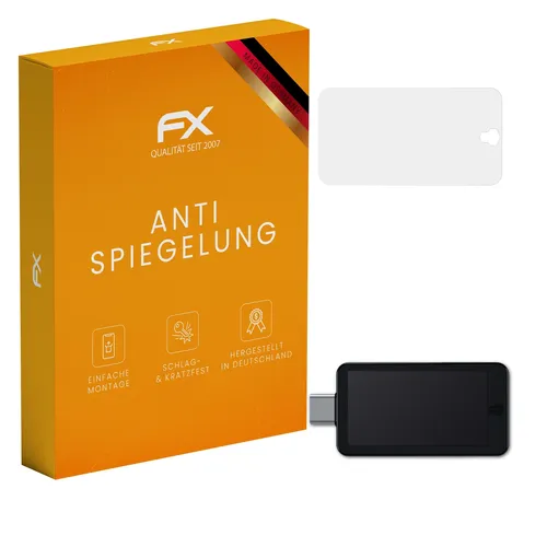 atFoliX Panzerfolie kompatibel mit Shift Crypto BitBox02 Schutzfolie, entspiegelnde und stoßdämpfende FX Folie (3X)
