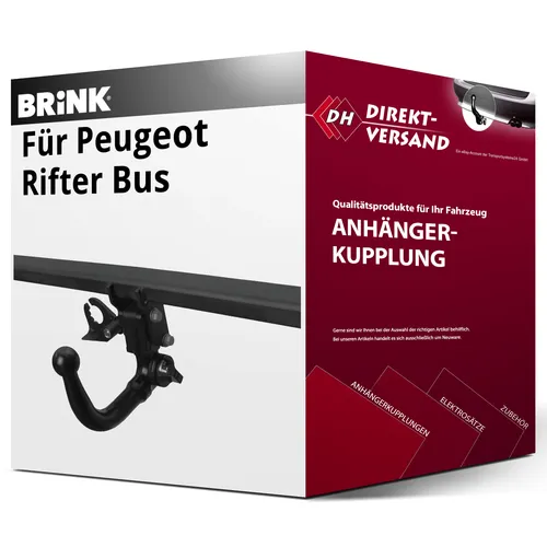 Für Peugeot Rifter Bus Typ K9 (Brink) Anhängerkupplung abnehmbar neu