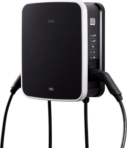 ABL E-Mobility Wallbox eMH3 2x11kW - Wallbox für die Wandmontage mit 2 Ladepunkten und einer Max. Ladeleistung von 22 kW, ideal für schnelles Laden von Elektrofahrzeugen, Schutzart IP54 für hohe Wetterbeständigkeit.