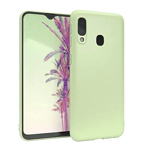 EAZY CASE Handyhülle Silikon mit Kameraschutz kompatibel mit Samsung Galaxy A20e in Pastell Grün, Ultra dünn, Slimcover, Silikonhülle, Hülle, Softcase, Backcover