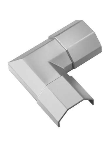 CAB 90780 Kabelkanal Eckstück 33 mm silber - Praktisches Eckstück für Kabelkanäle mit 33 mm Breite, ideal für mehrere Kabel. Die einfache Montage erfolgt dank vorgestanzter Bohrungen, Montagematerial ist im Lieferumfang enthalten.